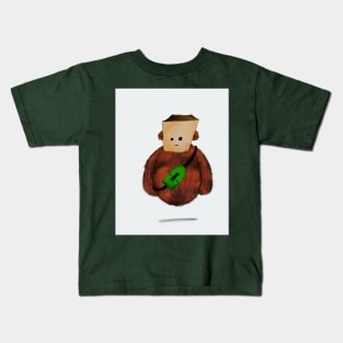 Papi Bear with a green sling bag Kids T-Shirt